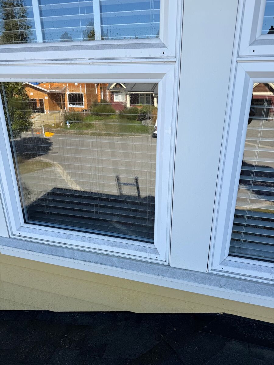 Window cleaning before, by Fox Window Cleaning